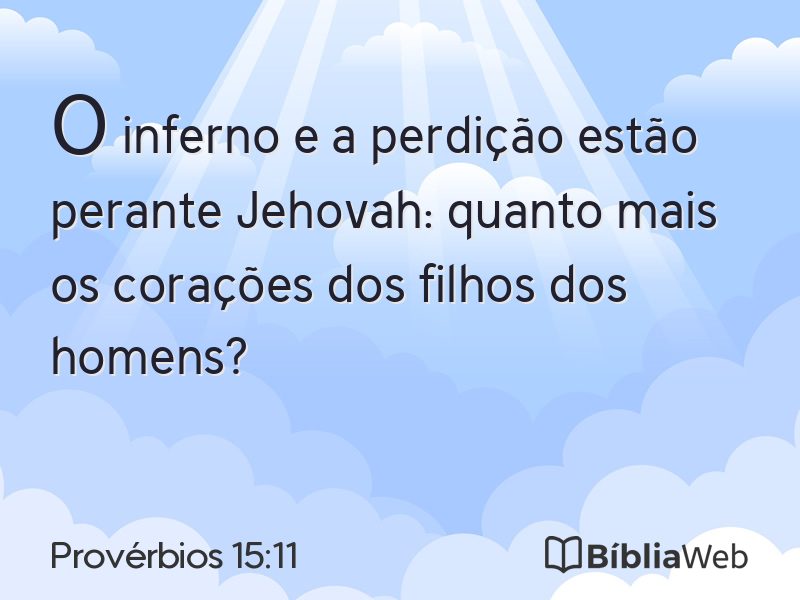 Provérbios 15:11 em imagem para compartilhar