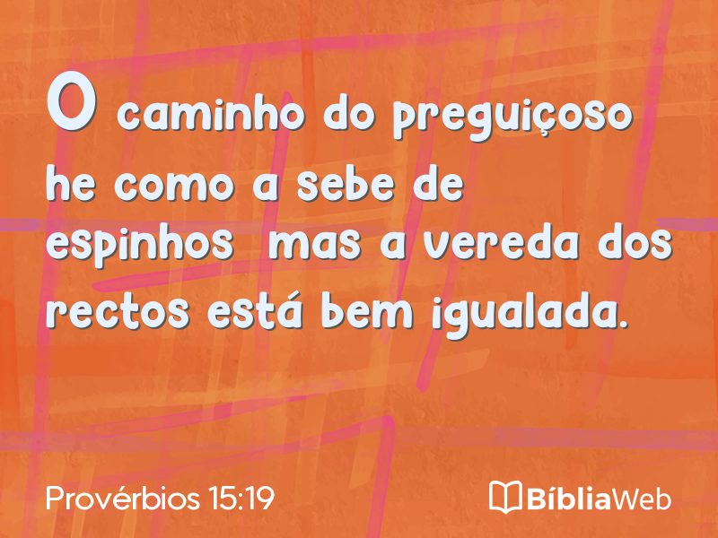 Provérbios 15:19 em imagem para compartilhar