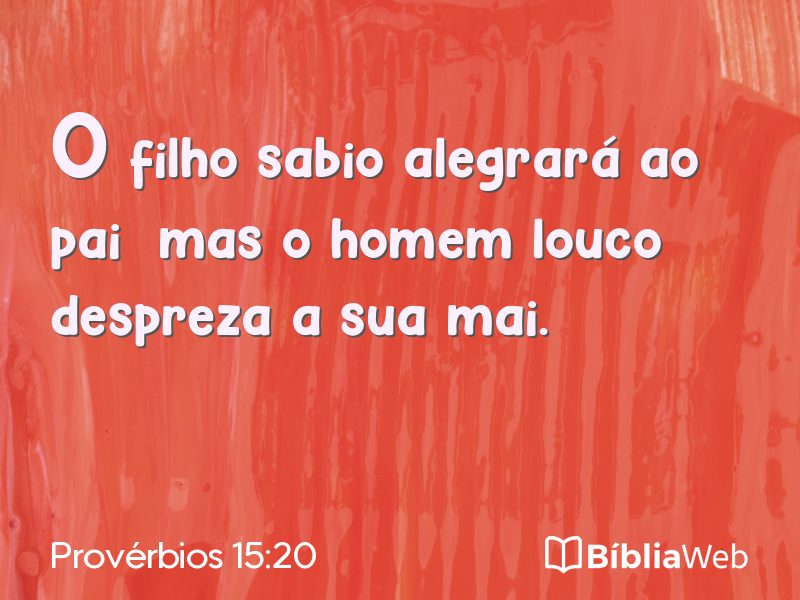 Provérbios 15:20 em imagem para compartilhar