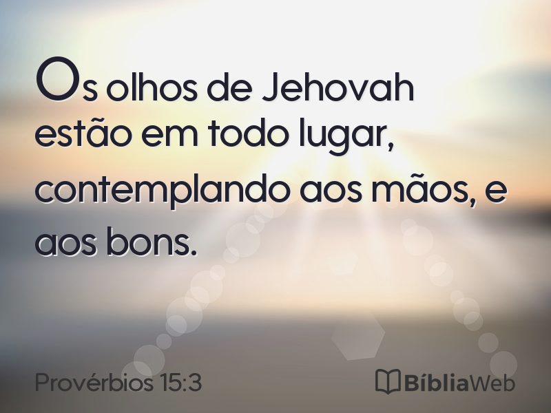Provérbios 15:3 em imagem para compartilhar