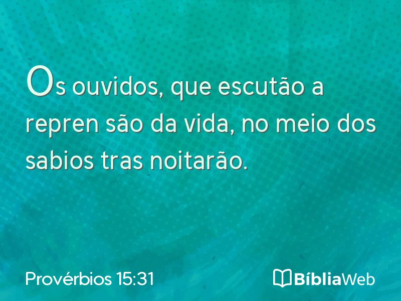 Provérbios 15:31 em imagem para compartilhar