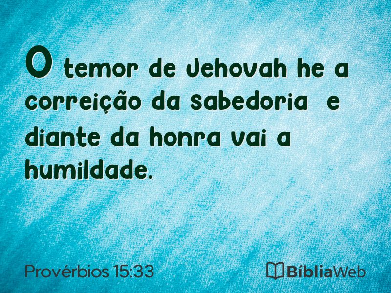 Provérbios 15:33 em imagem para compartilhar