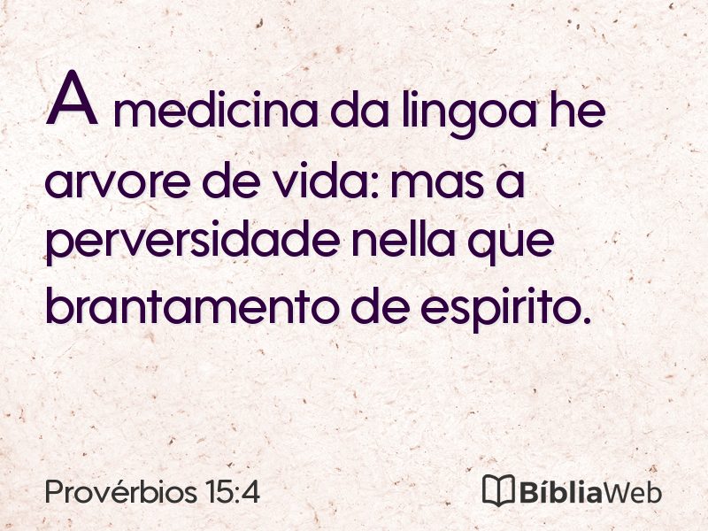 Provérbios 15:4 em imagem para compartilhar