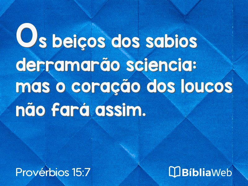 Provérbios 15:7 em imagem para compartilhar
