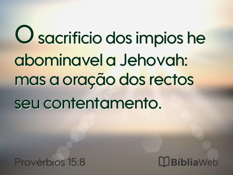 Provérbios 15:8 em imagem para compartilhar