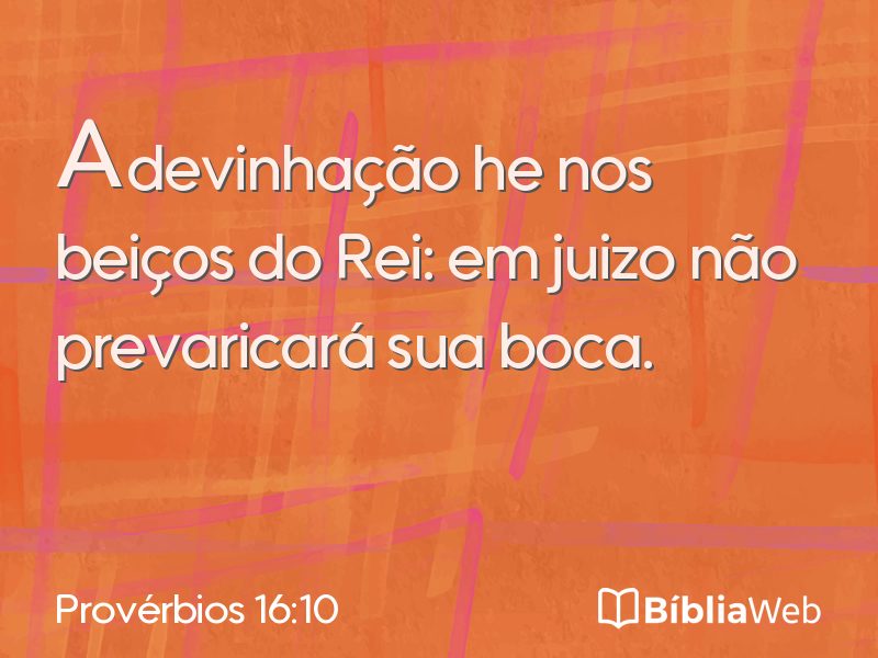 Provérbios 16:10 em imagem para compartilhar