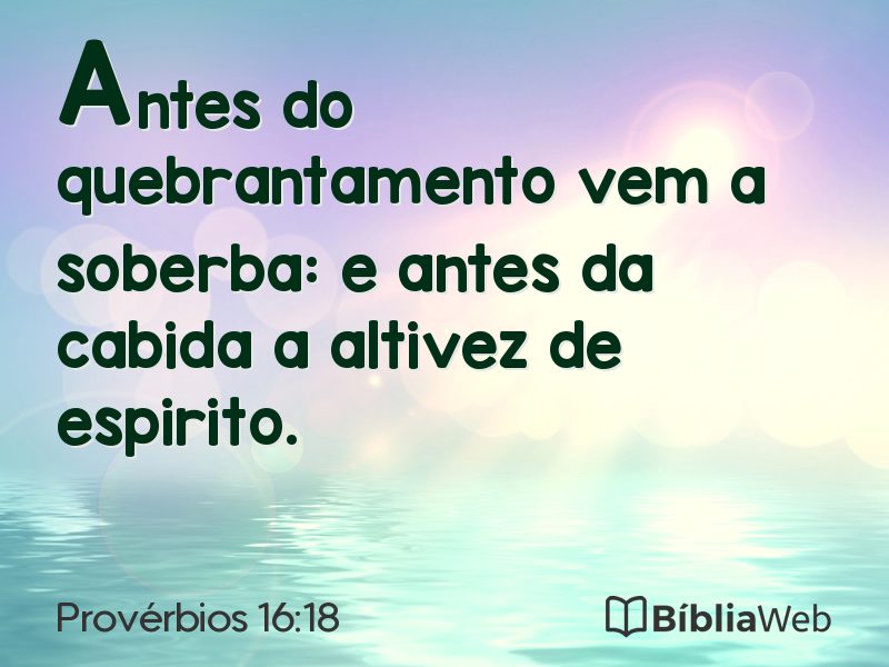 Provérbios 16:18 em imagem para compartilhar