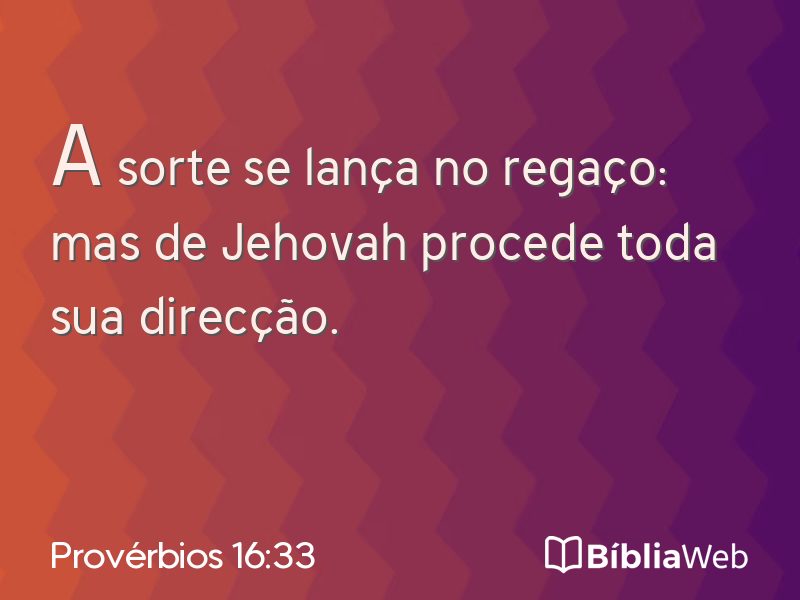 Provérbios 16:33 em imagem para compartilhar