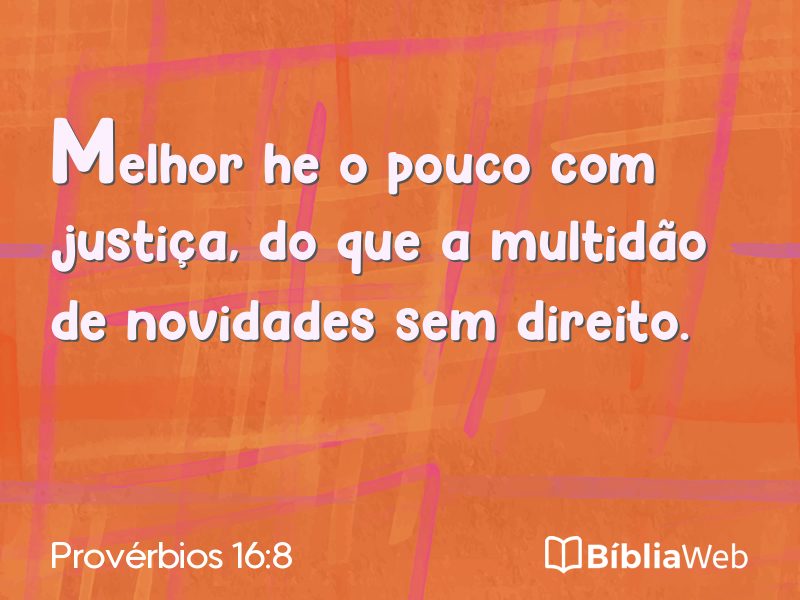 Provérbios 16:8 em imagem para compartilhar