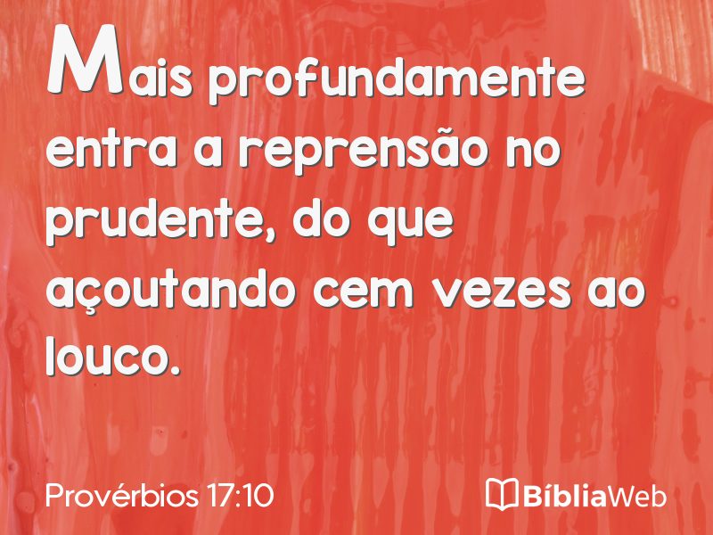 Provérbios 17:10 em imagem para compartilhar
