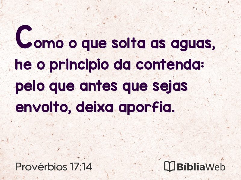 Provérbios 17:14 em imagem para compartilhar