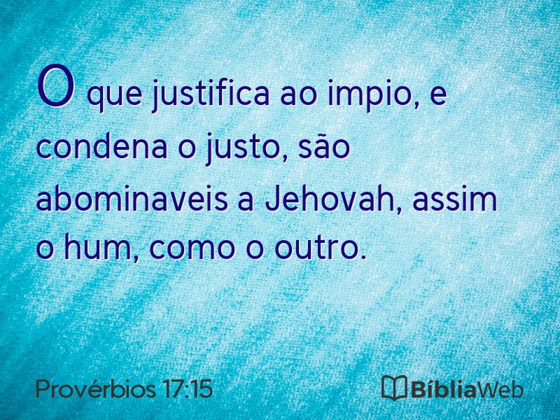Provérbios 17:15 em imagem para compartilhar