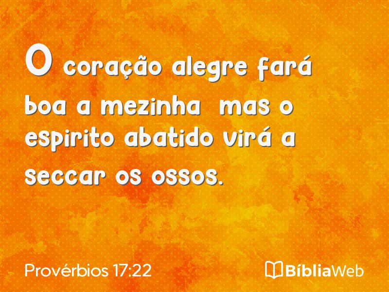 Provérbios 17:22 em imagem para compartilhar