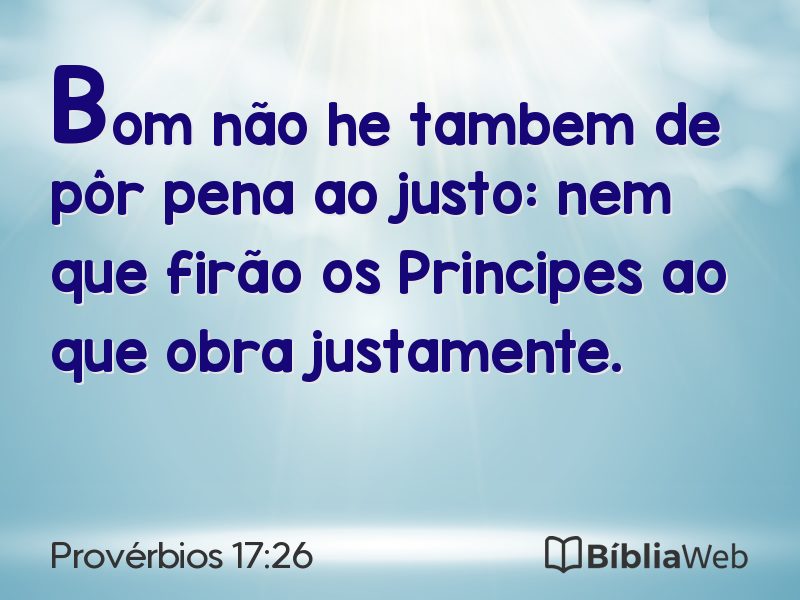 Provérbios 17:26 em imagem para compartilhar