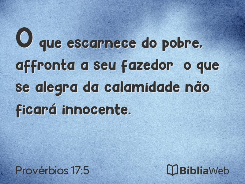 Provérbios 17:5 em imagem para compartilhar