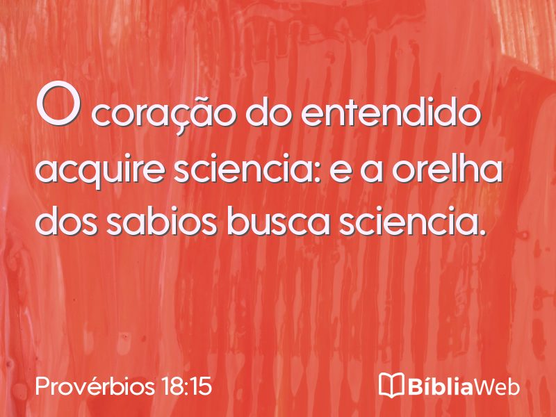 Provérbios 18:15 em imagem para compartilhar