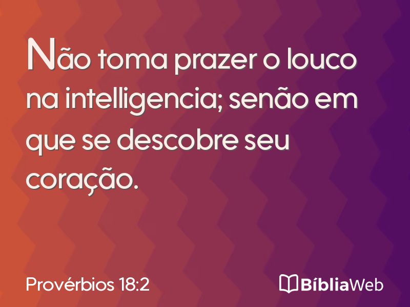 Provérbios 18:2 em imagem para compartilhar