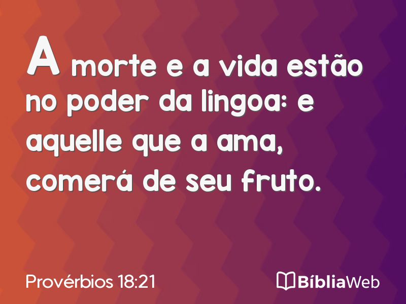 Provérbios 18:21 em imagem para compartilhar