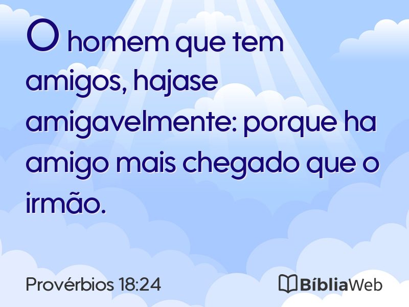 Provérbios 18:24 em imagem para compartilhar