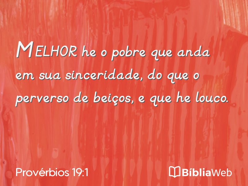Provérbios 19:1 em imagem para compartilhar