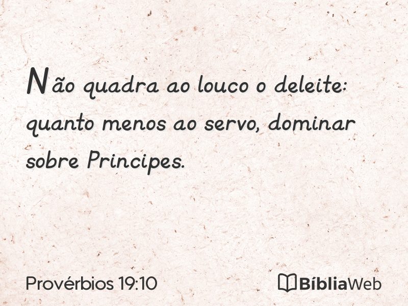 Provérbios 19:10 em imagem para compartilhar