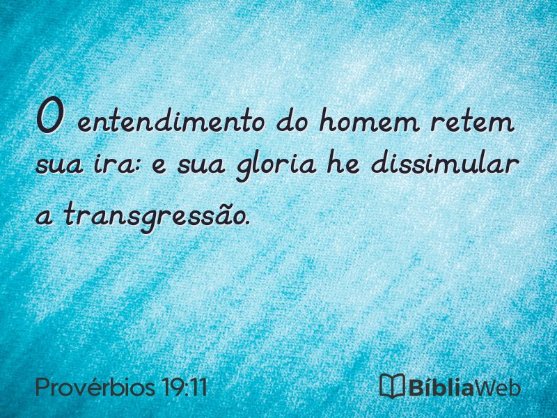 Provérbios 19:11 em imagem para compartilhar