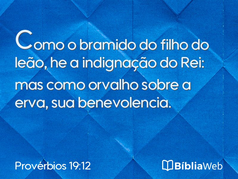 Provérbios 19:12 em imagem para compartilhar