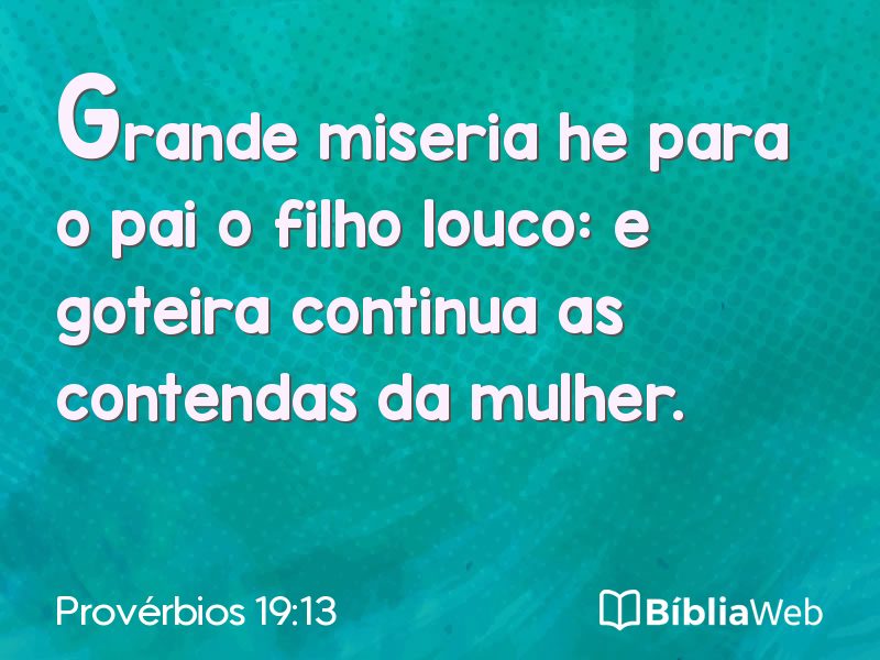 Provérbios 19:13 em imagem para compartilhar