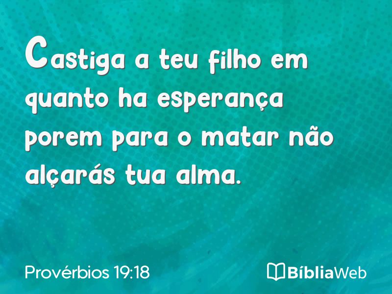 Provérbios 19:18 em imagem para compartilhar