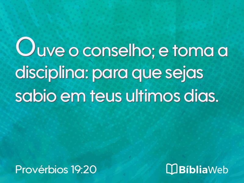 Provérbios 19:20 em imagem para compartilhar