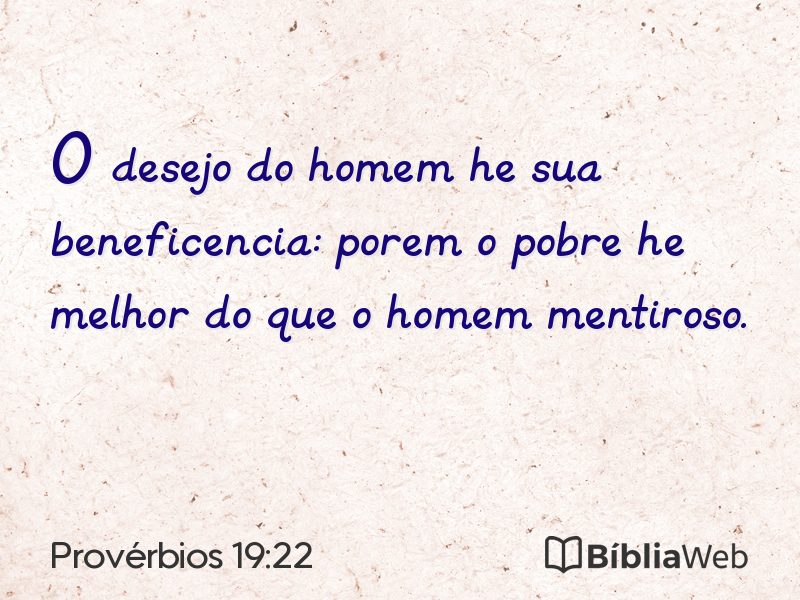 Provérbios 19:22 em imagem para compartilhar
