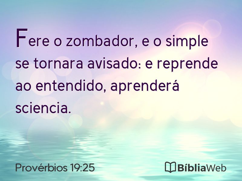 Provérbios 19:25 em imagem para compartilhar