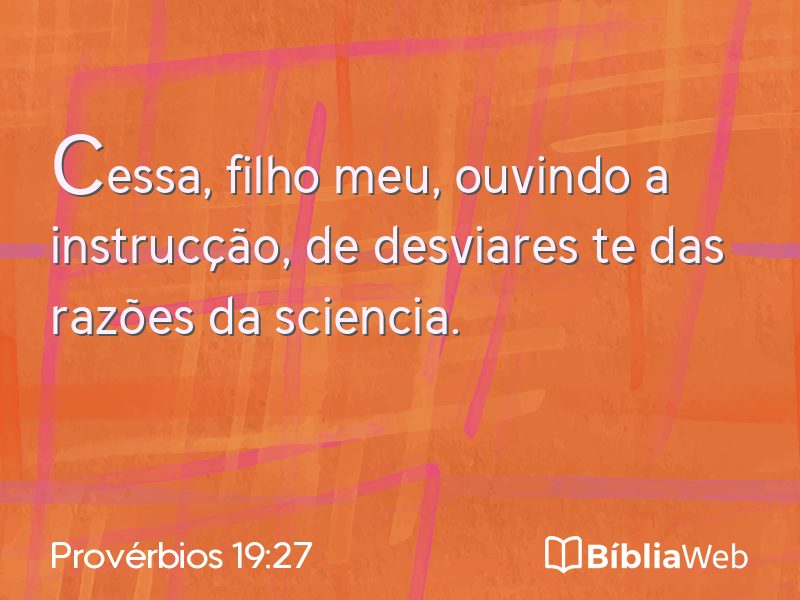 Provérbios 19:27 em imagem para compartilhar