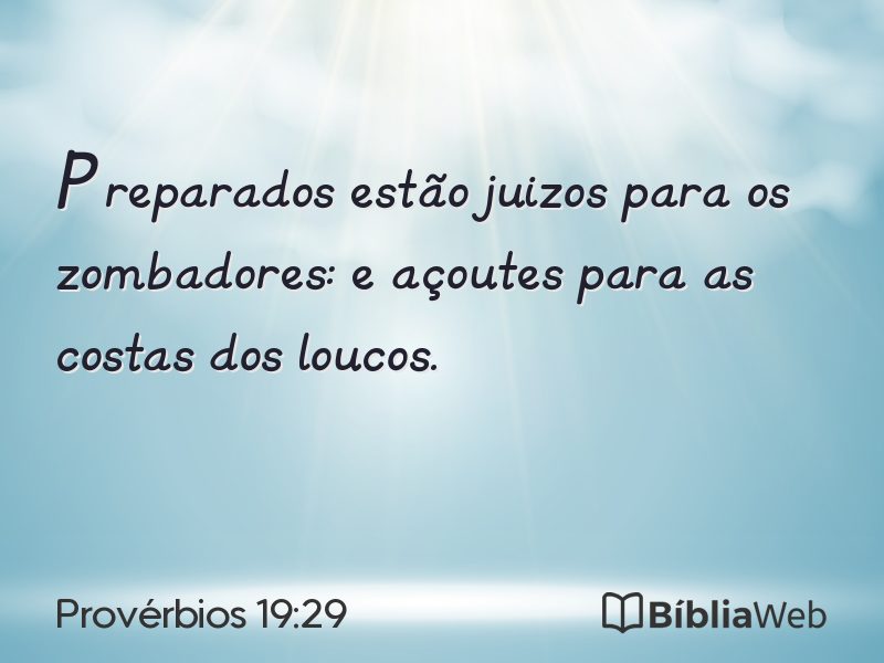 Provérbios 19:29 em imagem para compartilhar