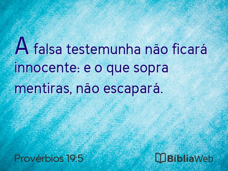Provérbios 19:5 em imagem para compartilhar