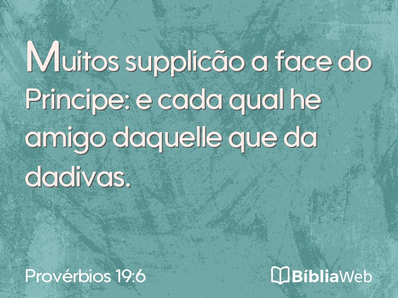 Provérbios 19:6 em imagem para compartilhar