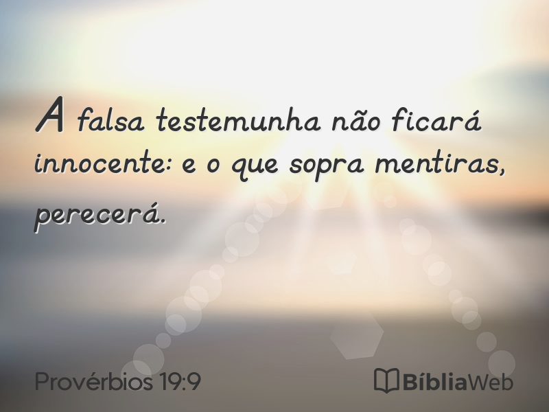 Provérbios 19:9 em imagem para compartilhar