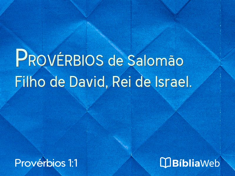 Provérbios 1:1 em imagem para compartilhar
