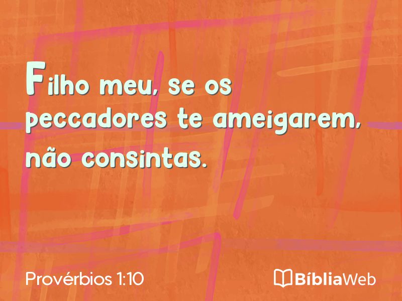 Provérbios 1:10 em imagem para compartilhar