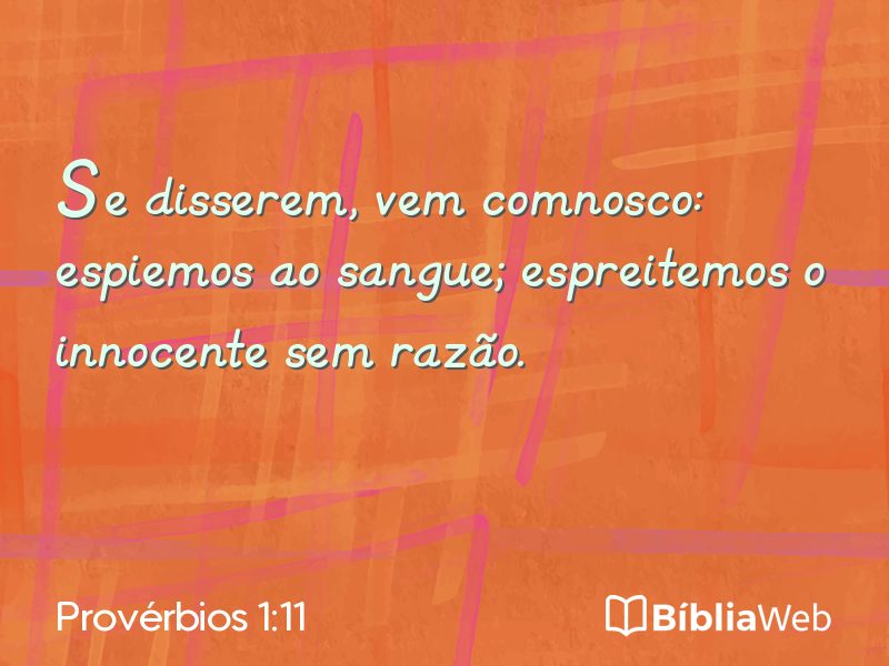 Provérbios 1:11 em imagem para compartilhar