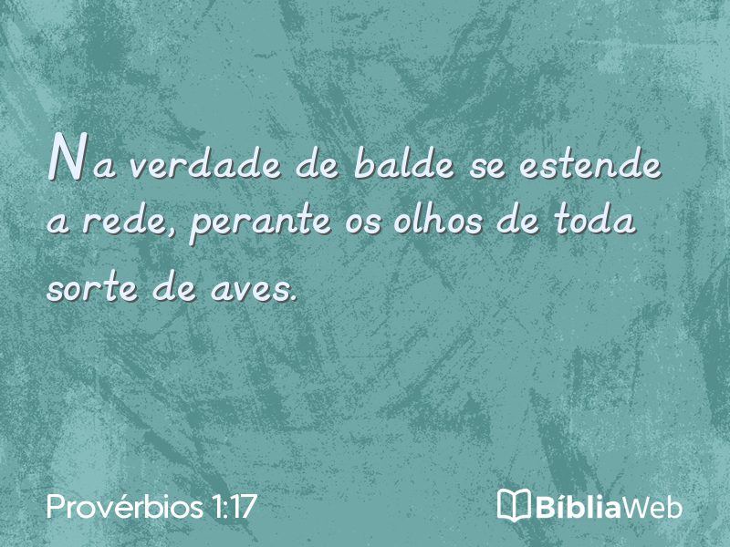 Provérbios 1:17 em imagem para compartilhar