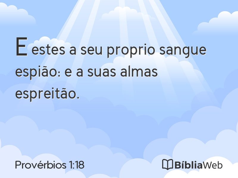 Provérbios 1:18 em imagem para compartilhar