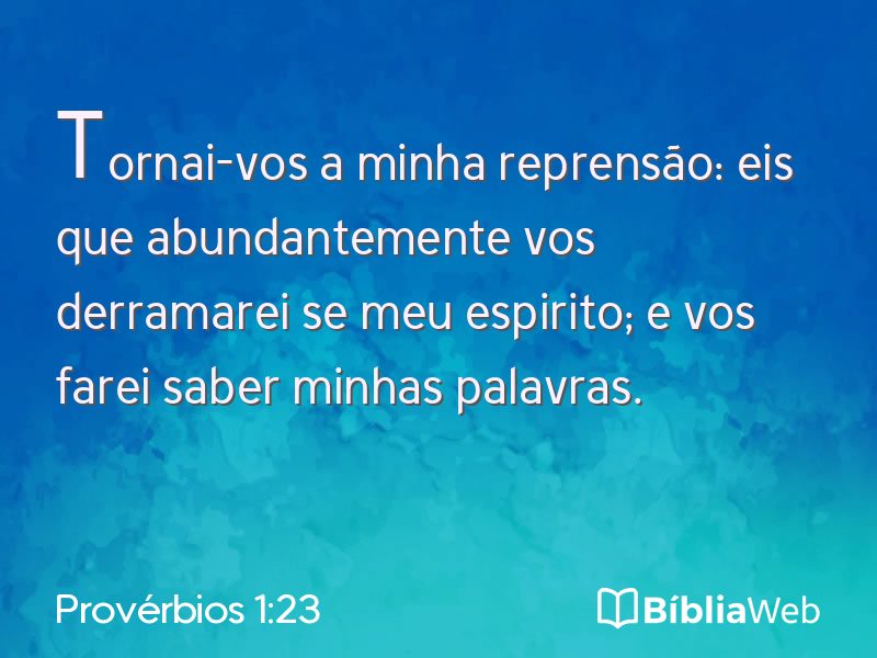 Provérbios 1:23 em imagem para compartilhar