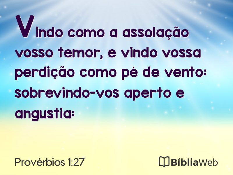 Provérbios 1:27 em imagem para compartilhar