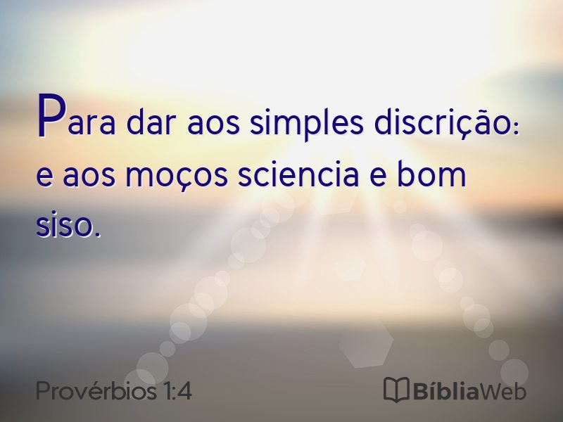 Provérbios 1:4 em imagem para compartilhar