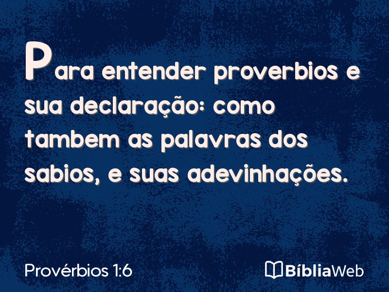 Provérbios 1:6 em imagem para compartilhar
