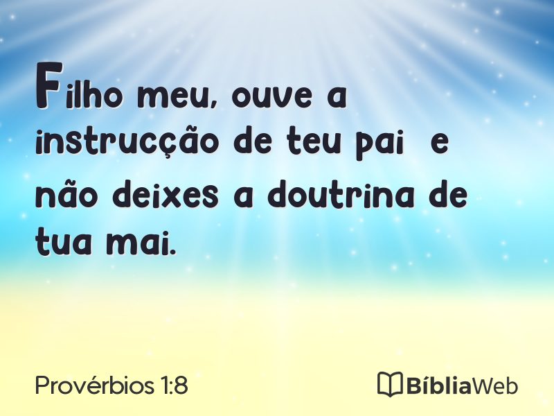 Provérbios 1:8 em imagem para compartilhar