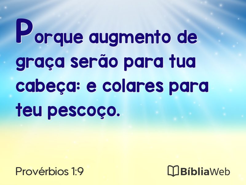 Provérbios 1:9 em imagem para compartilhar