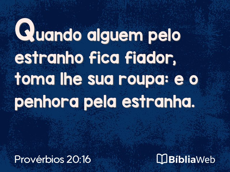 Provérbios 20:16 em imagem para compartilhar