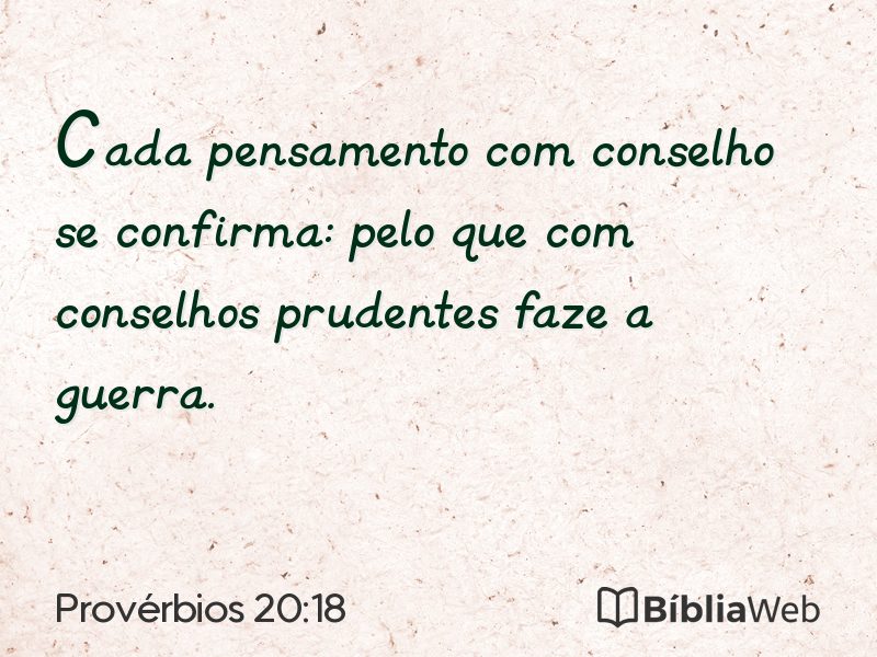 Provérbios 20:18 em imagem para compartilhar